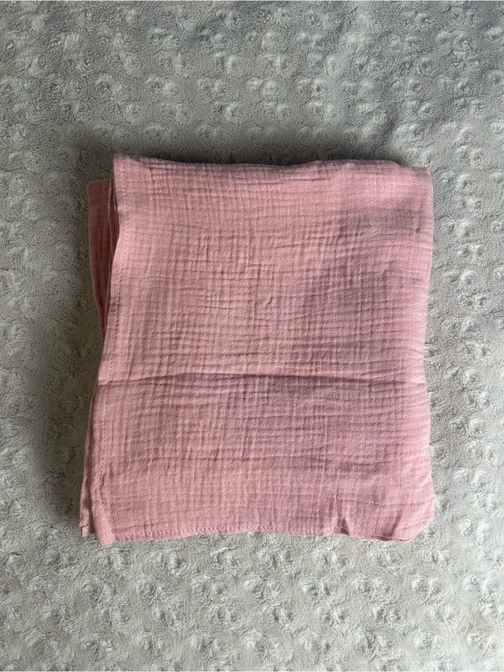 Child of Mine by Carter's Solid Pink Muslin Baby Swaddle Blanket Cotton